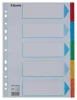 Regiszter, karton, A4, 5 részes, írható előlappal, ESSELTE Standard, színes (E100191)