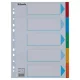 Regiszter, karton, A4, 5 részes, írható előlappal, ESSELTE Standard, színes (E100191)