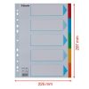 Regiszter, karton, A4, 5 részes, írható előlappal, ESSELTE Standard, színes (E100191)