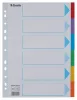 Regiszter, karton, A4, 6 részes, írható előlappal, ESSELTE Standard, színes (E100192)