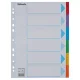 Regiszter, karton, A4, 6 részes, írható előlappal, ESSELTE Standard, színes (E100192)