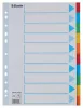 Regiszter, karton, A4, 10 részes, írható előlappal, ESSELTE Standard, színes (E100193)
