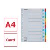 Regiszter, karton, A4, 10 részes, írható előlappal, ESSELTE Standard, színes (E100193)