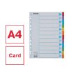 Regiszter, karton, A4, 12 részes, írható előlappal, ESSELTE Standard, színes (E100194)