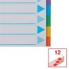 Regiszter, karton, A4, 12 részes, írható előlappal, ESSELTE Standard, színes (E100194)