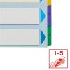Regiszter, laminált karton, A4 maxi, 1-5, újraírható, ESSELTE (E100207)