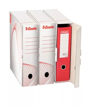Archiválódoboz, karton, iratrendezőnek, ESSELTE Standard, fehér (E10024)
