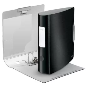   Iratrendező, 82 mm, A4, PP, LEITZ 180 Active Style, szaténfekete (E11080094)