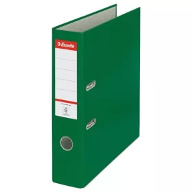   Iratrendező, 75 mm, A4, PP/karton, élvédő sínnel, ESSELTE Economy, zöld (E11256)