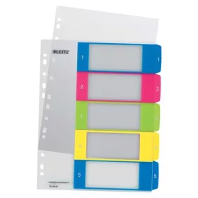 Regiszter, műanyag, A4 Maxi, 1-5, LEITZ Wow (E12410000)