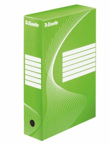 Archiválódoboz, A4, 80 mm, karton, ESSELTE Boxycolor, zöld (E12841401)