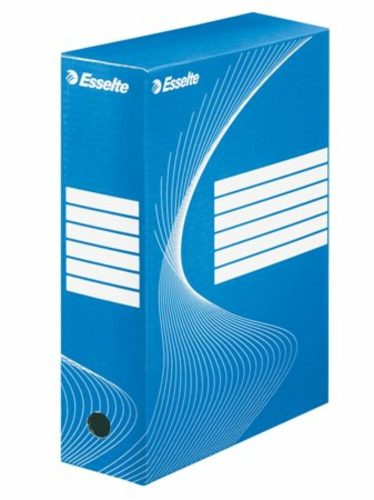 Archiválódoboz, A4, 100 mm, karton, ESSELTE Boxycolor, kék (E128421)