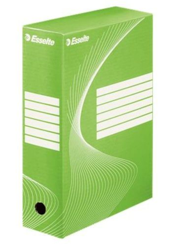 Archiválódoboz, A4, 100 mm, karton, ESSELTE Boxycolor, zöld (E128424)