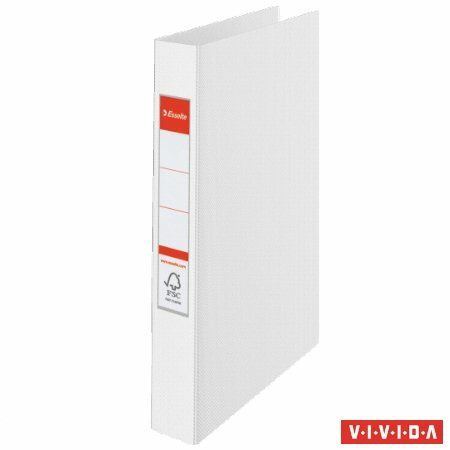Gyűrűs könyv, 4 gyűrű, 42 mm, A4, PP, ESSELTE Standard, Vivida fehér (E14457)