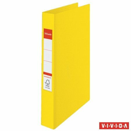 Gyűrűs könyv, 4 gyűrű, 42 mm, A4, PP, ESSELTE Standard, Vivida sárga (E14458)