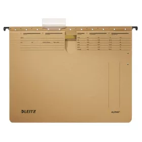   Függőmappa, gyorsfűzős, karton, A4, LEITZ Alpha, natúr (E19140000)