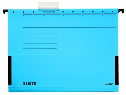 Függőmappa, oldalvédelemmel, karton, A4, LEITZ Alpha, kék (E19860035)
