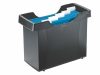 Függőmappa tároló, műanyag, 5 db függőmappával, LEITZ Plus, fekete (E19930095)