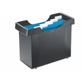   Függőmappa tároló, műanyag, 5 db függőmappával, LEITZ Plus, fekete (E19930095)