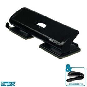   Lyukasztó, négylyukú, 20 lap, fém, RAPID FC20/4, fekete (E20922801)