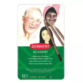   Akvarell ceruza készlet, DERWENT Academy, 12 különböző szín (E2300386)