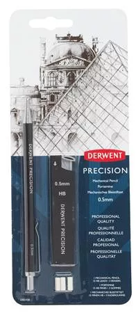 Nyomósirón készlet, 0,5 mm, DERWENT Precision, HB (E2302428)