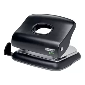   Lyukasztó, kétlyukú, újrahasznosított, 20 lap, RAPID Eco 20, fekete (E24845300)