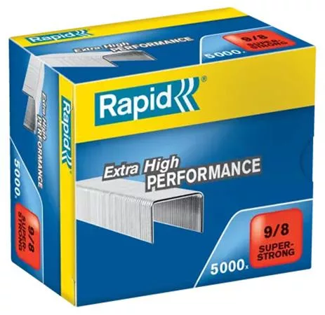 Tűzőkapocs, 9/8, horganyzott, RAPID Superstrong (E24871000)