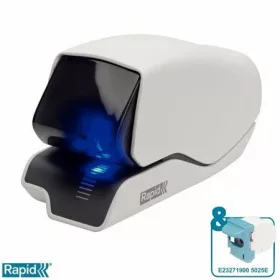   Tűzőgép, elektromos, 25 lap, lapos tűzés, RAPID 5025e Supreme, fehér (E25095200)