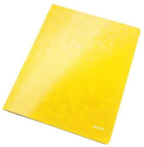 Gyorsfűző, laminált karton, A4, LEITZ Wow, sárga (E30010016)