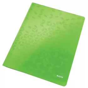   Gyorsfűző, laminált karton, A4, LEITZ Wow, zöld (E30010054)