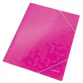   Gumis mappa, 15 mm, karton, A4, LEITZ Wow, rózsaszín (E39820023)