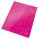 Gumis mappa, 15 mm, karton, A4, LEITZ Wow, rózsaszín (E39820023)