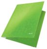 Gumis mappa, 15 mm, karton, A4, LEITZ Wow, zöld (E39820054)