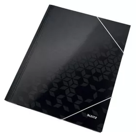   Gumis mappa, 15 mm, karton, A4, LEITZ Wow, fekete (E39820095)