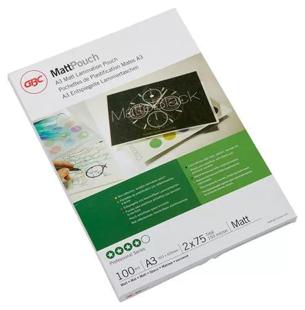 Meleglamináló fólia, 75 mikron, A3, matt, GBC (E41660E)