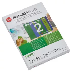   Meleglamináló fólia, 100 mikron, A4, fényes, öntapadó, GBC (E41666E)