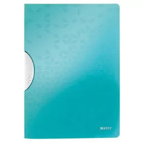   Gyorsfűző, klipes, PP, A4, LEITZ Wow ColorClip jégkék (E41850051)