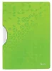 Gyorsfűző, klipes, PP, A4, LEITZ Wow ColorClip, zöld (E41850054)