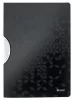 Gyorsfűző, klipes, PP, A4, LEITZ Wow ColorClip, fekete (E41850095)