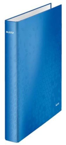 Gyűrűs könyv, 2 gyűrű, D alakú, 40 mm, A4 Maxi, karton, LEITZ Wow, kék (E42410036)