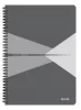 Spirálfüzet, A4, vonalas, 90 lap, PP borító, LEITZ Office, szürke (E44960085)