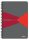 Spirálfüzet, A5, vonalas, 90 lap, PP borító, LEITZ Office, szürke-piros (E44990025)