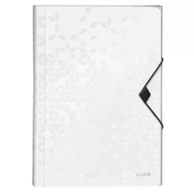   Harmonikamappa, A4, PP, 6 rekeszes, LEITZ Wow, fehér (E45890001)