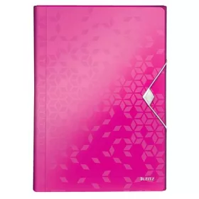   Harmonikamappa, A4, PP, 6 rekeszes, LEITZ Wow, rózsaszín (E45890023)