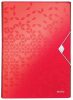 Harmonikamappa, A4, PP, 6 rekeszes, LEITZ Wow, piros (E45890026)