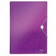 Harmonikamappa, A4, PP, 6 rekeszes, LEITZ Wow, lila (E45890062)
