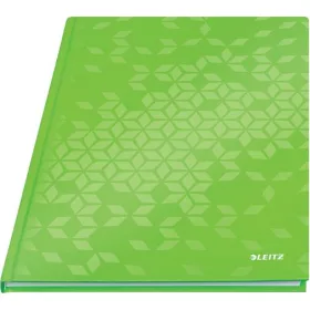   Beíró, A4, vonalas, 80 lap, keményfedeles, LEITZ Wow, zöld (E46251054)