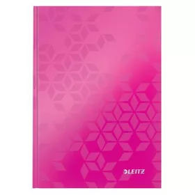   Beíró, A5, kockás, 80 lap, keményfedeles, LEITZ Wow, rózsaszín (E46281023)