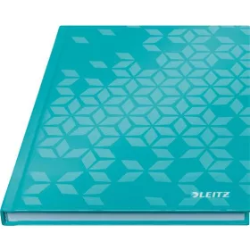   Beíró, A5, kockás, 80 lap, keményfedeles, LEITZ Wow, jégkék (E46281051)